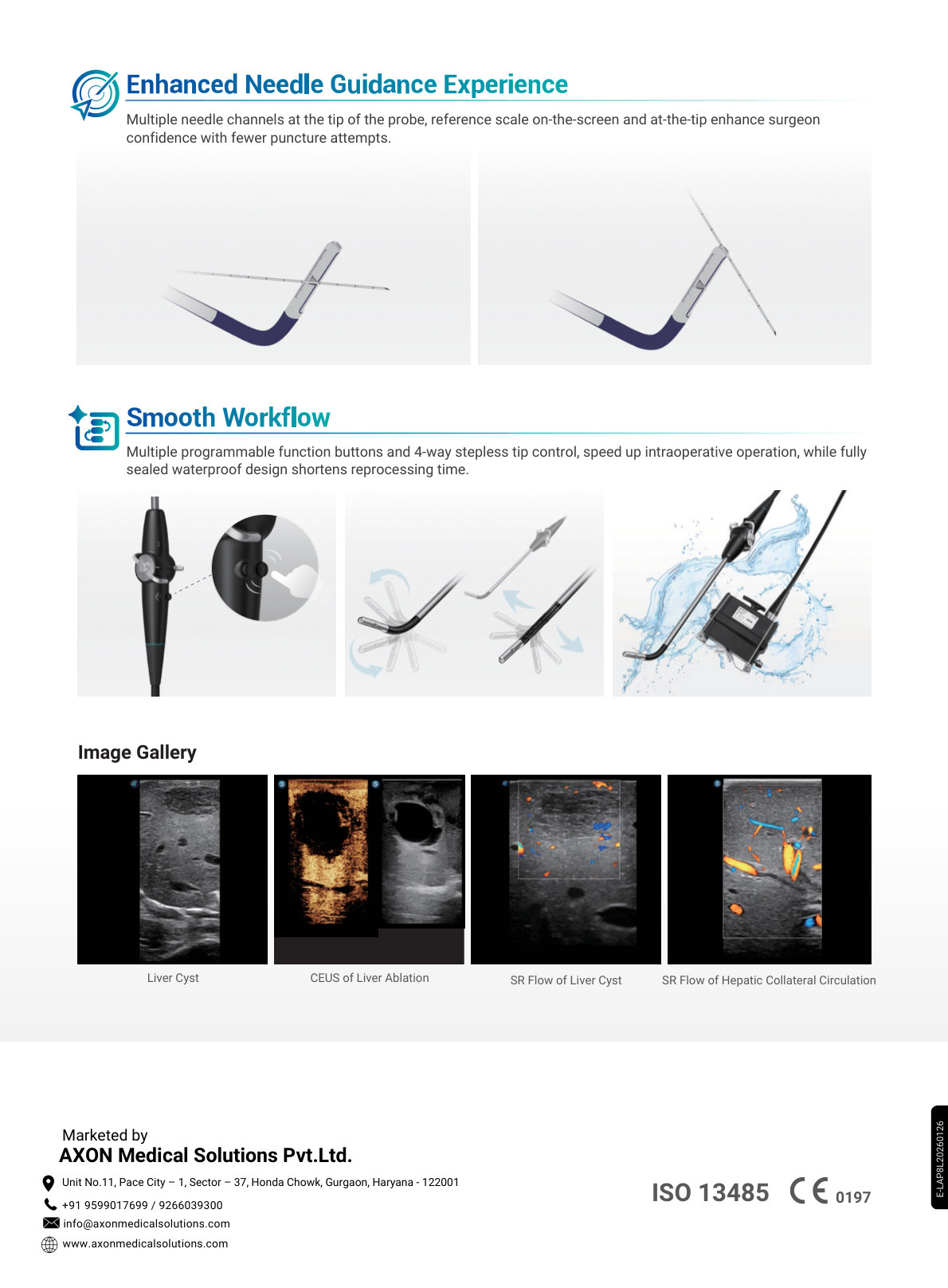 LAP8L enhanced needle guidance and workflow brochure page